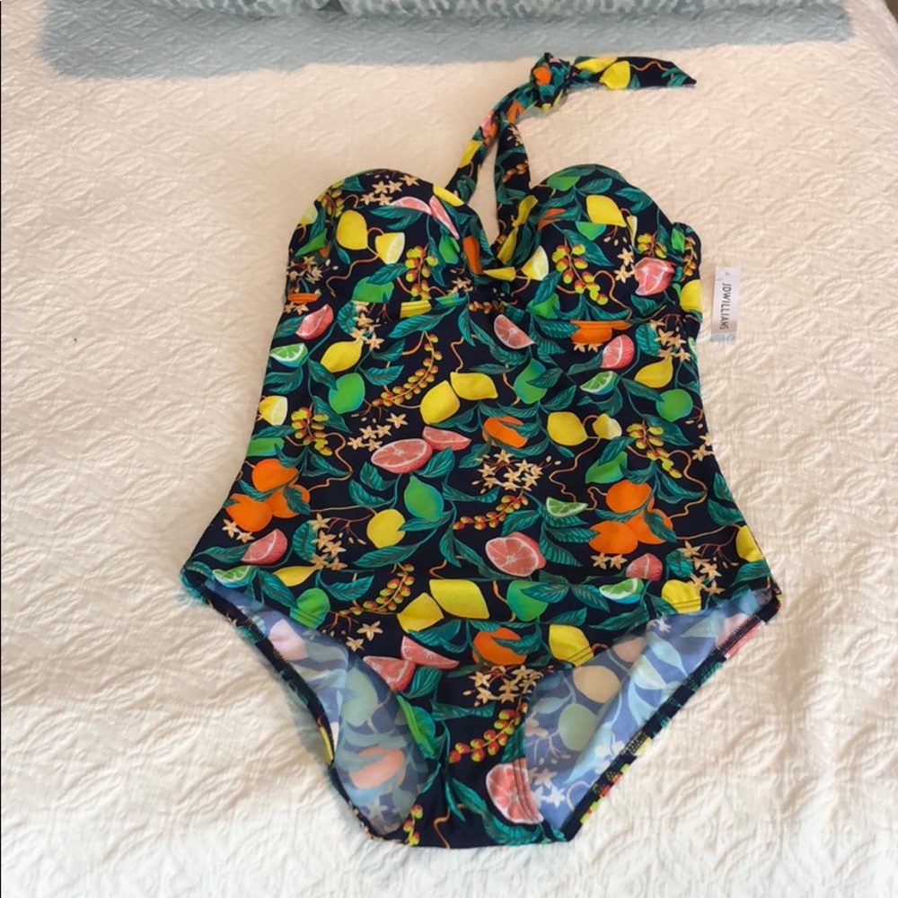 NWT Simply Be Tropical Fruit Swimsuit 38D & 36DD